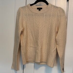J. Crew Cream Cable Knit Sweater